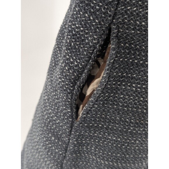 Avatar Vintage 90s Tweed Long Button Up Gray Peacoat Size JR's Extra Small - Picture 4 of 9